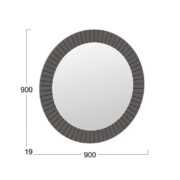 Купить Зеркало навесное «Хилтон» - Исп.2.2 - 402.001.000 (дуб крафт золотой/графит матовый) в Бердске - 2