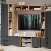 Купить Модульная стенка «Хилтон» (дуб крафт золотой/графит матовый) в Бердске - 3 Купить Модульная стенка «Хилтон» (дуб крафт золотой/графит матовый) в Бердске - 3
